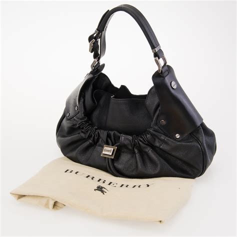 burberry prorsum black leather hobo handbag|Women’s Designer Bags .